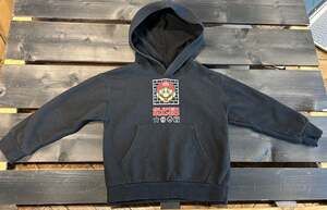 Super Mario Boys Black Fleece Pullover Graphic Hoodie